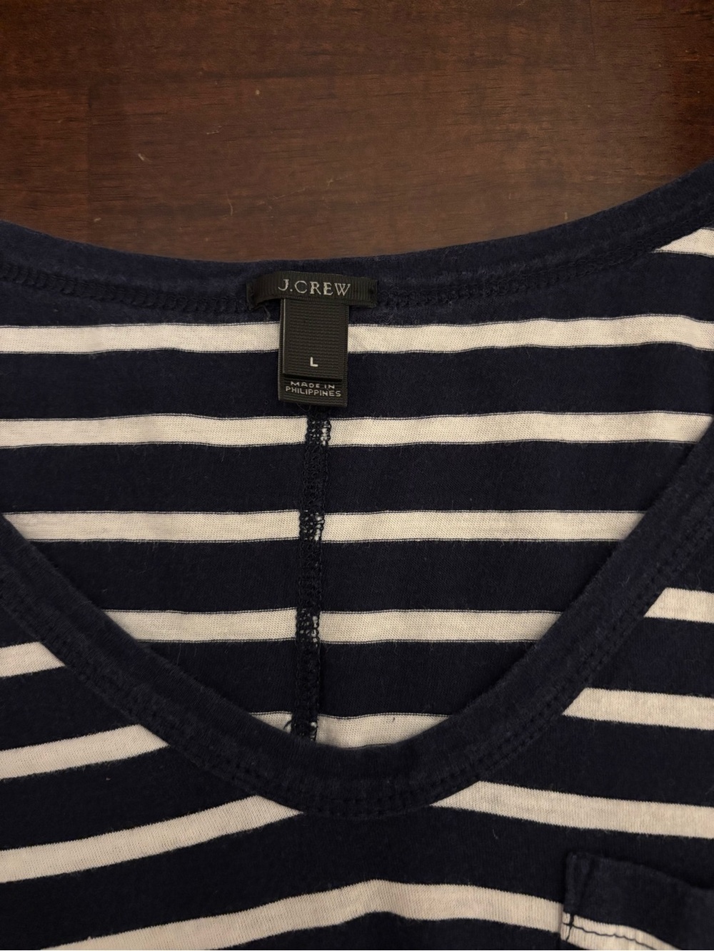 J. Crew Navy and White Striped V-Neck Sleeveless Dress - Picture 4 of 6